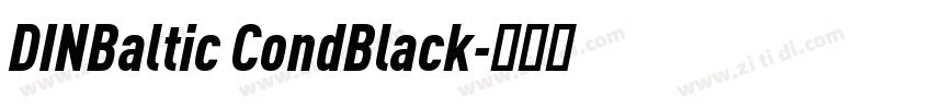 DINBaltic CondBlack字体转换